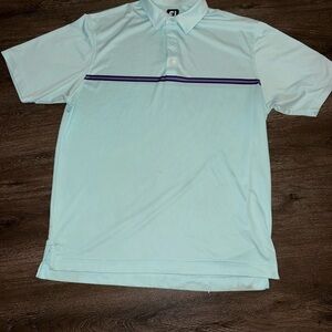 FootJoy Aqua Polo with Bold Purple Stripe
